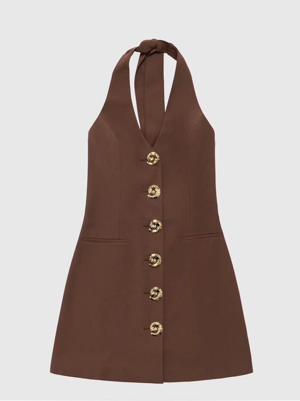 The Wolf Gang Irida Vest Dress Chocolate Brown S NWT - Picture 2 of 8